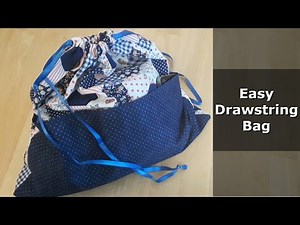Super Easy Drawstring Bag Tutorial - with pockets!!!