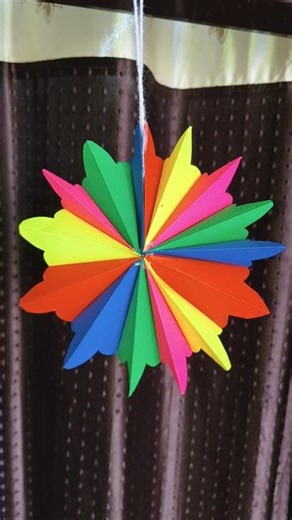 Rainbow Paper Craft Decoration 🌈 | Simple & Beautiful DIY#PaperCraft#DIYDecoration#PaperHanging