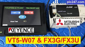 [Tutorial] FX3U/FX3G & Keyence VT5-W07 Connection - plc247.com