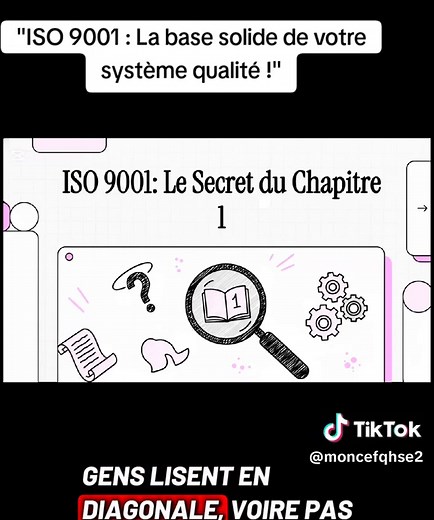 Le Chapitre 1 pose les fondations : il définit l’objet, le domaine d’application et les principes de la norme ISO 9001. Comprendre ce chapitre, c’est savoir pourquoi et comment mettre en place un système de management de la qualité efficace pour votre entreprise.