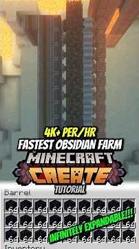 Obsidian Farm Minecraft Create #createmod #minecraft