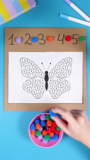 Pom Pom Playtime Extravaganza! 🎉 Colorful Number Matching Fun 🌈🦋