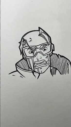 Fine lining my Rex splode drawing!#invincible #rexsplode #drawing