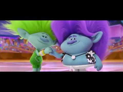 DreamWorks animation trolls band together poppy and branch first kiss