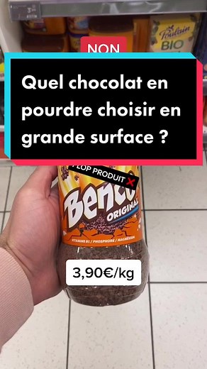 Comparatif Chocolat en Poudre Grande Surface
