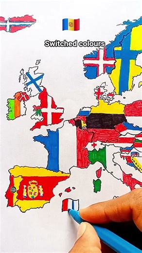 Draw Flag Map of Andorra 🇦🇩 #andorra