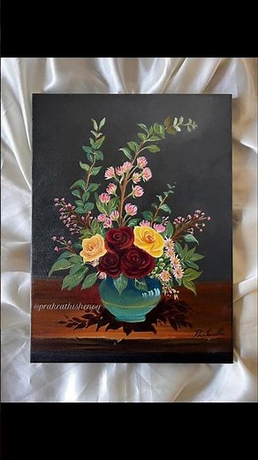 Oil on Canvas - a contemporary painting of still life