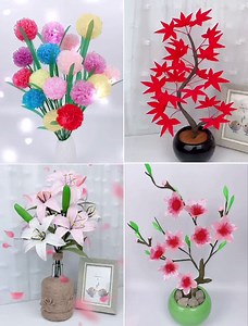 Beautiful Paper Flower Making Instruction | Paper Crafts | DIY | Simple Drawings