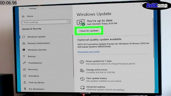 how to system update windows 10