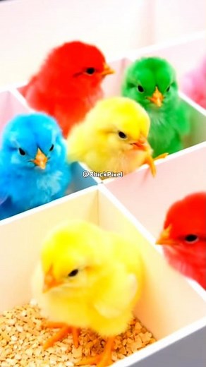 WOW! Colorful Chick Melt Your Heart 🐥🌈 Cutest Baby Chicks Ever #birds #adorablechicks #chicks