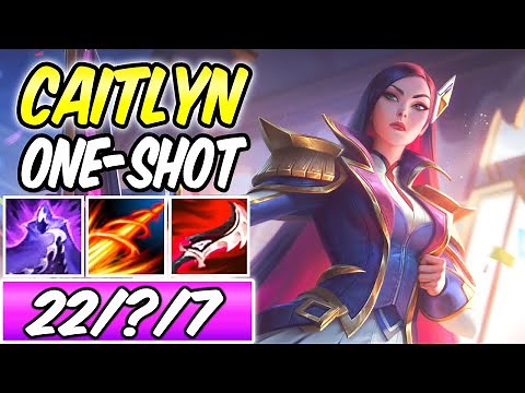 *ONE-SHOT* ASSASSIN CAITLYN MID BATTLE ACADEMIA FULL LETHALITY | Build & Runes | League of Legends
