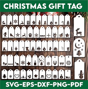 Christmas Gift Tag Templates SVG Bundle, Gift Tag SVG, Label SVG, Christmas Tag Svg, Tag Svg, Tags Template, Christmas Gift Tag Png Dxf - Etsy