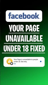 FIXED: Your page is unavailable to people under 18 | Facebook Tutorial
