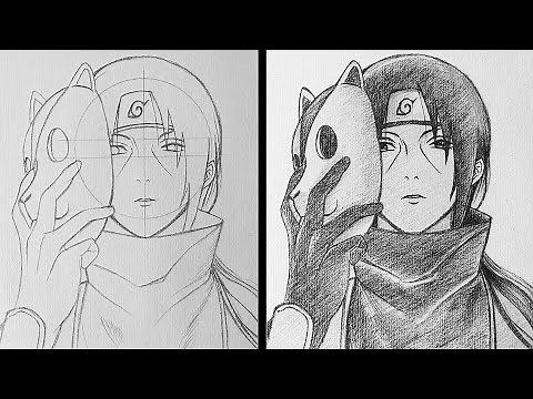 How to Draw Itachi Anbu [NARUTO]