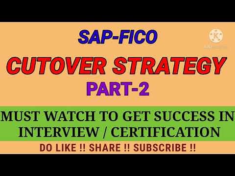 SAPFICO|SAP CUTOVER STRATEGY|PART-2|CUTOVER STRATEGY IN SAP FI|SAPFICO COMPLETE TUTORIAL|SAP COURSE|