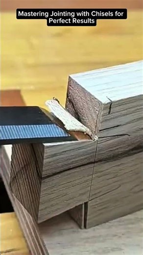 Mastering Jointing with Chisels for Perfect Results 🚀#shorts #wood #woodworking