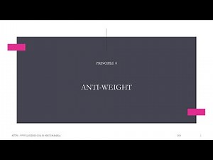 TRIZ Inventive Principle 8 Anti weight