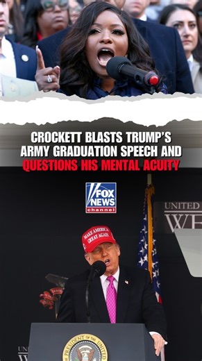 RHETORIC VS REALITY: Congresswoman Jasmine Crockett delivers blistering critique of Donald J. Trump's message to the next generation of heroes — despite more Americans answering the call to serve since Trump took office. | Fox News