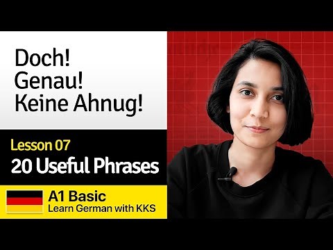 Basic Lesson 07: 20 Useful Phrases in German | Learn German with KKS