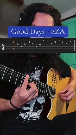 How to play Good Days by SZA on guitar #sza #gooddays #godinguitars #acousticguitar #guitartabs