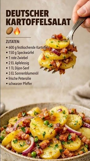 🔥 Lust auf einen echten Klassiker? Probier diesen herzhaften Deutschen Kartoffelsalat!