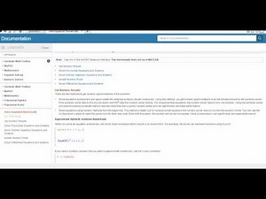 Mupad (symbolic toolbox MATLAB) Quick Start Tutorial