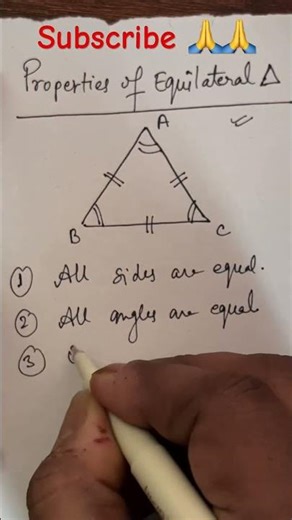 Properties of Equilateral triangle #maths #triangle