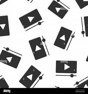 Film icon in flat style. Movie vector illustration on white isolated background. Play video seamless pattern business concept Stock Vector Image & Art - Alamy