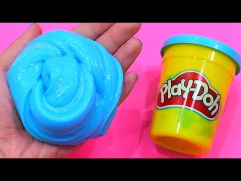 SLIME SANS COLLE avec de la pâte à modeler PLAY-DOH ?! 😍 SLIME WITHOUT GLUE !! 💦