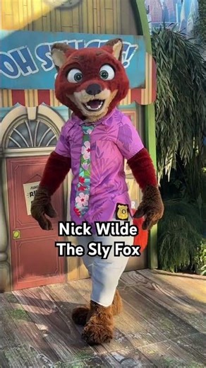 Nick Wilde from Zootopia 2 🦊 #disney #disneyland #zootopia #disneycaliforniaadventure #shorts