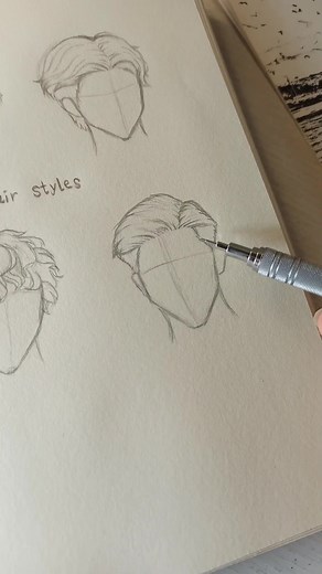 Male Hair Drawing Tutorial with Anime and Sketch References