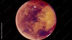 4K red planet video Perfect for use in projects related to space, astronomy, and science fiction