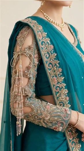 New Trendy Blouse Sleeves Design 2026🔥👀 Blouse Baju Ke Design | Saree Blouse Baju Designs #shorts