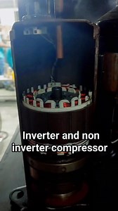 Inverter and non inverter Air-conditioner compressor inside view. #fblifestyle | Kenny Cooling system
