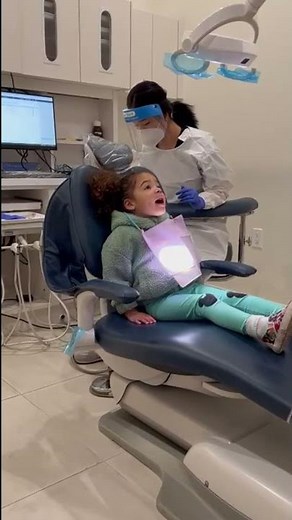 When a child has her mouth open before starting 😂[Pediatric Dentist]