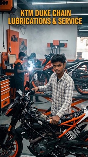KTM DUKE Chain Lubricant & Service l सर्विसिंग खुद से कैसे करे l #automobile #repairs