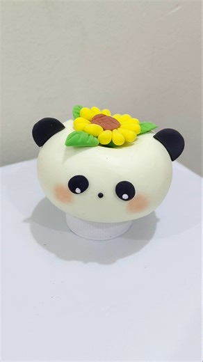 diy cute craft🎀✨️#shorts #diy #panda #clay