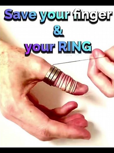 Remove ring from finger easily.