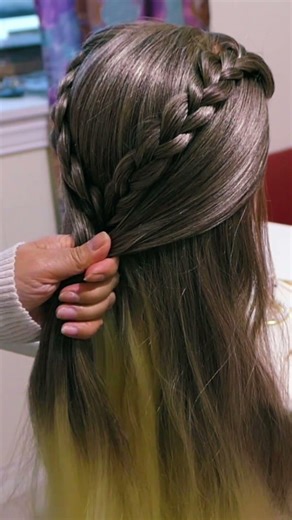 😱💋🌺Gorgeous Hairdo for Prom/Wedding Hairdesign#simplyelegant#braidedupdo#updohairstyle#youtubeshorts