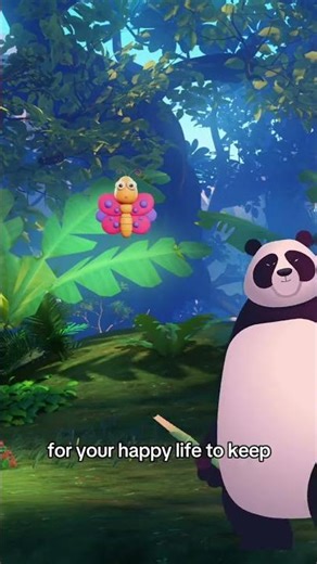 Panda Song 🐼 | Calm Bamboo Panda Kids Rhyme #shorts #ytshorts #panda #pandabear #blackandwhite