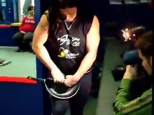 16K views · 232 reactions | She's bending a frying pan with her bare...