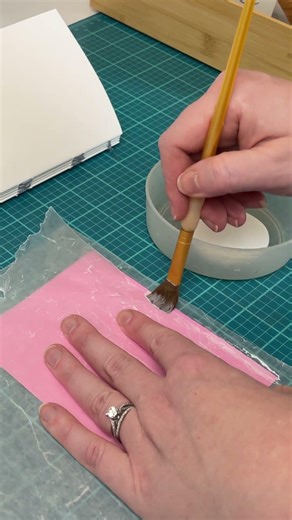 Adding Pink End Papers to a Text Block