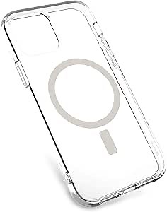 Mous - Transparent Clear Protective Case for iPhone 12 Pro Max - Infinity - Grey Pattern - Fully Compatible with Apple's MagSafe