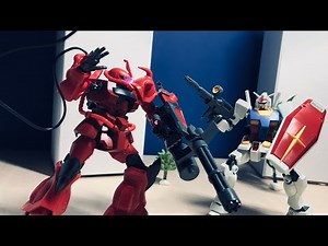 Gundam RX-78-2 Vrs Crimson Gouf - Gundam Stop Motion Battle Animation (30fps)