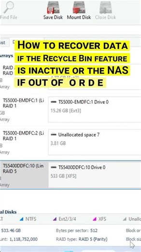 How to recover data from RAID 5 based on a Buffalo NAS storage device, model TS5400D #shorts #short