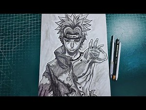 How to draw Pain | Naruto | Anime drawing step by step
