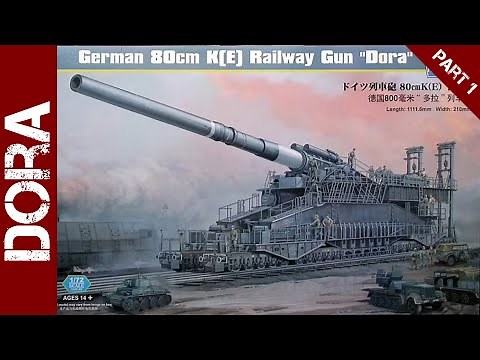 HobbyBoss 1/72 scale Dora Railway Gun build - part 1