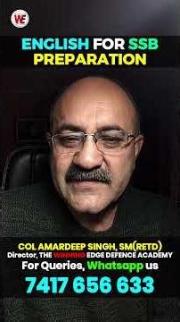 English for SSB Preparation | Is English Mandatory for Joining Indian Army, Navy and Air Force