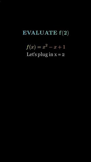 “Evaluate f(2) When f(x) = x² - x + 1 | Maths Made Simple”🧠🧠#maths #evaluation #explain #matrixmind