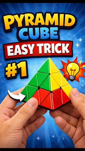 Easy trick to solved pyramid's cube #1 #rubikscubetutorial#shortsviral